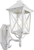 Darkaway Outdoor Wall Light Fixture,Outside Porch Lights Wall Mounted Seeded Glass Exterior Waterproof Lantern Modern E26 Socket Wall Sconce Lighting for Front Door Yard Patio
