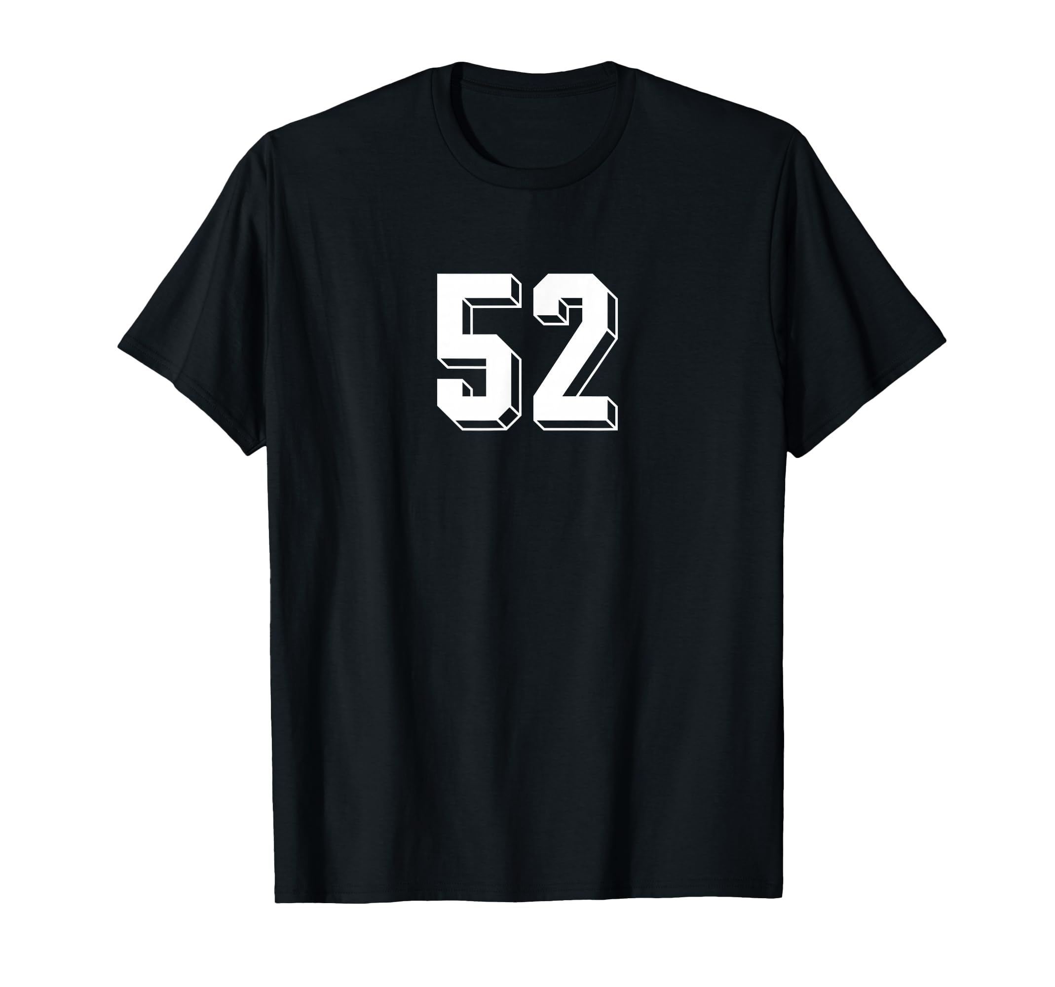 Number 52 80S 90S Soccer Team Jersey T-Shirt - Minimalist Print for Adults