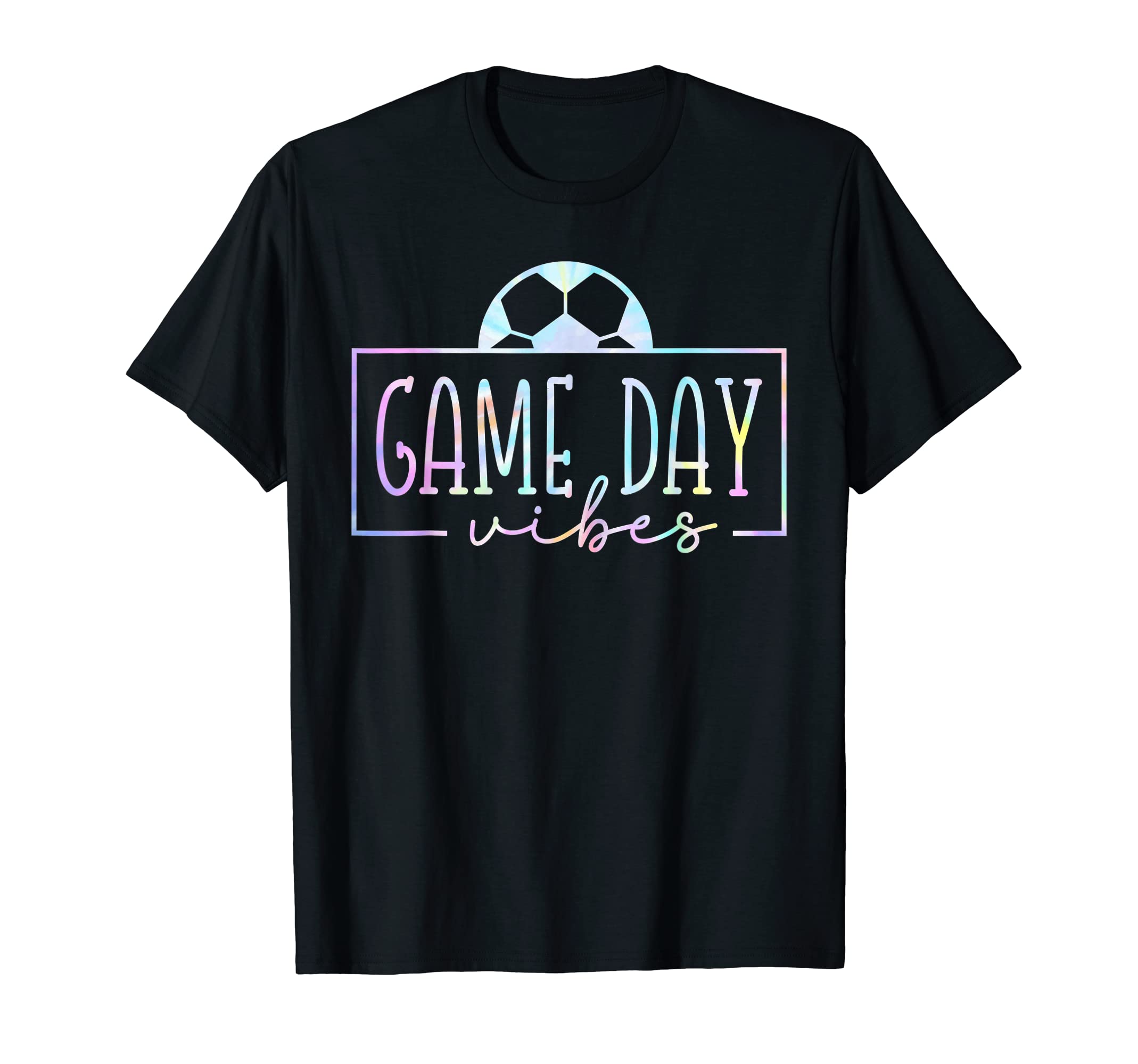Tie Dye Game Day Vibes Soccer Football Fans T-Shirt - Graphic Print Unisex