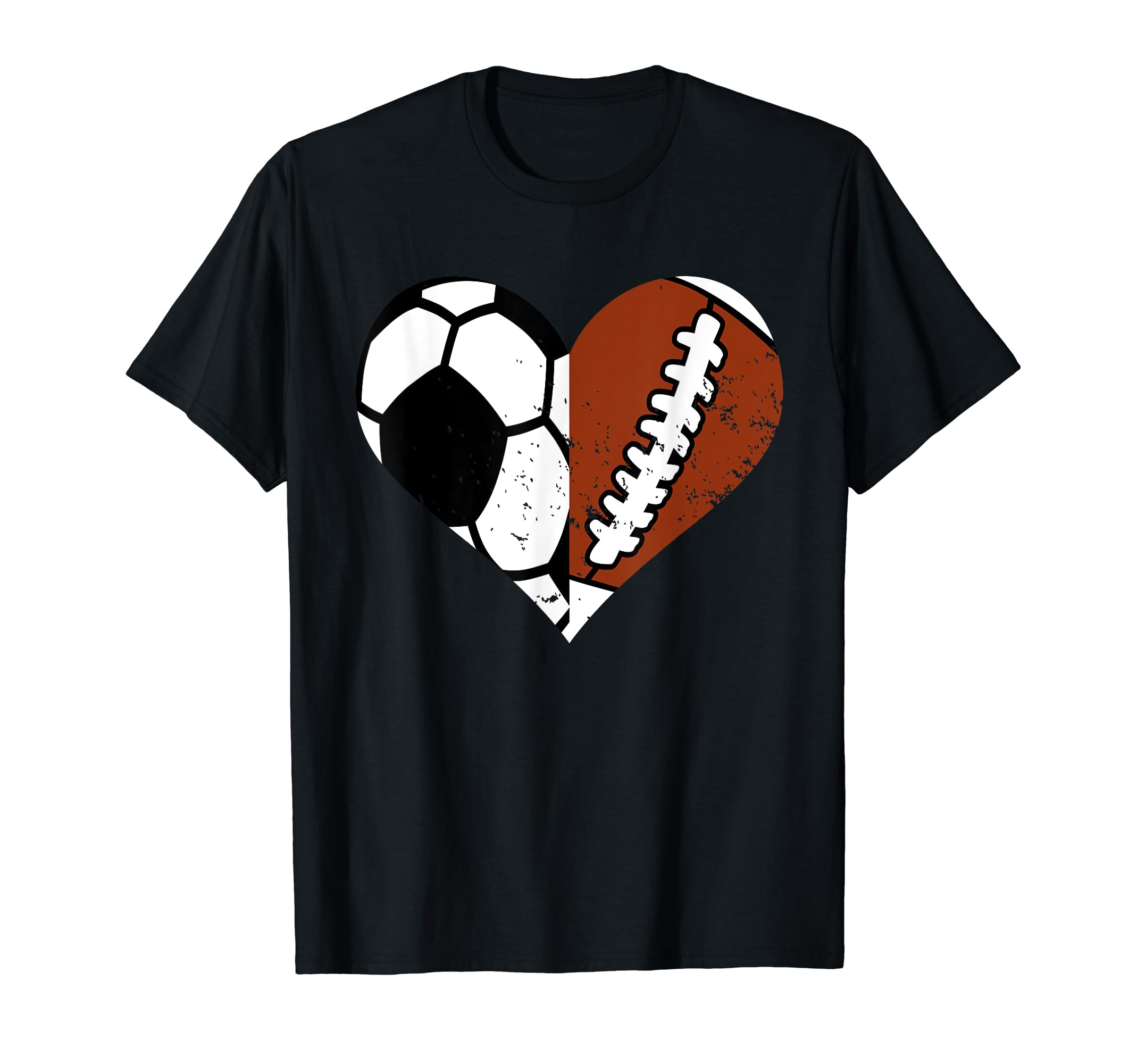 Soccer Football Heart Funny Soccer T-Shirt - Fun Novelty Design for Adults