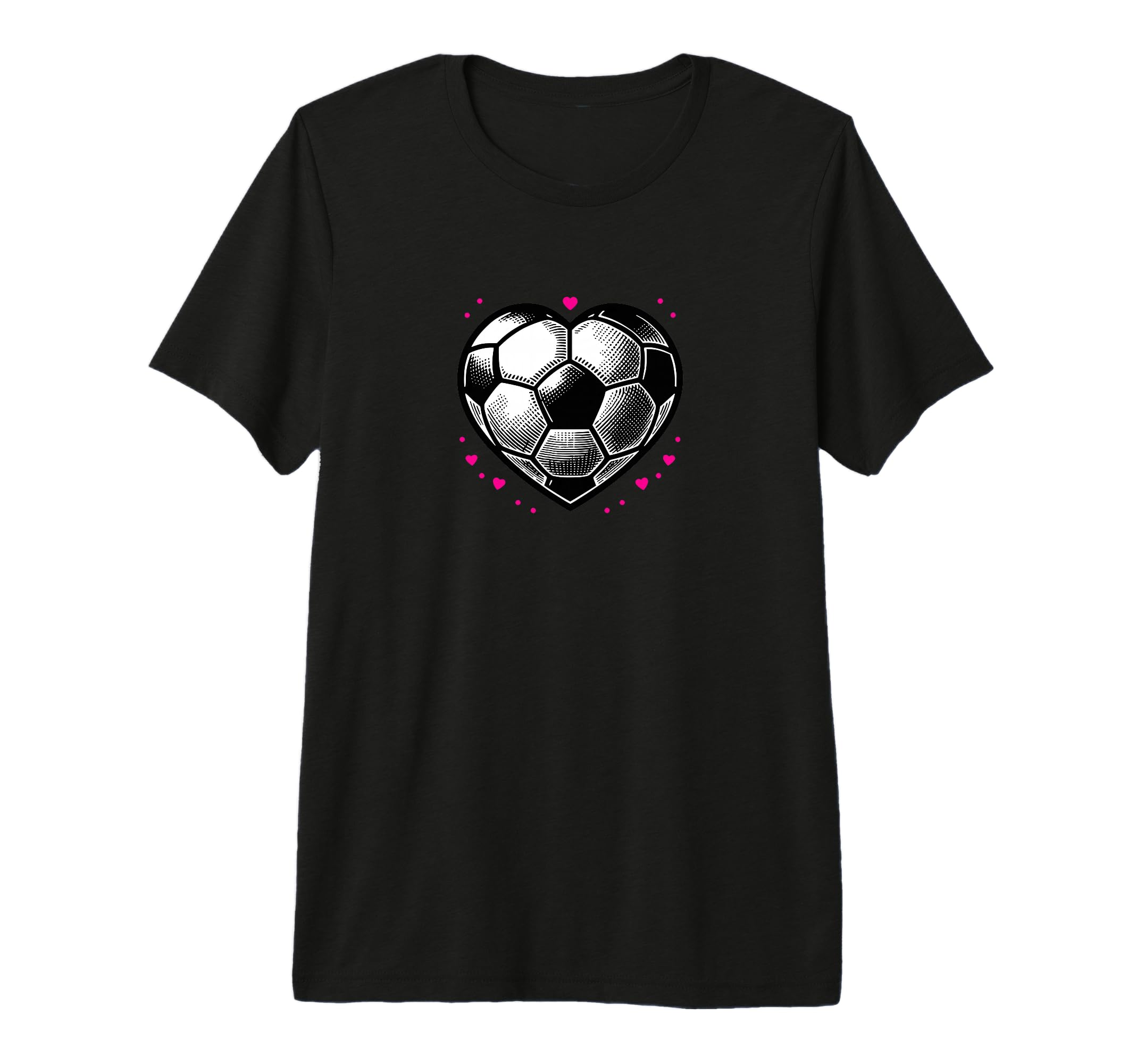 Soccer Ball Heart Mom Fan Parent Tri T-Shirt - Aesthetic Graphic Unisex