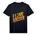 Mens I Love Soccer Enthusiast Player T-Shirt - Minimalist Print for Adults