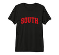 Red South Team Colors Spirit Sports T-Shirt - Unique Graphic for Adults