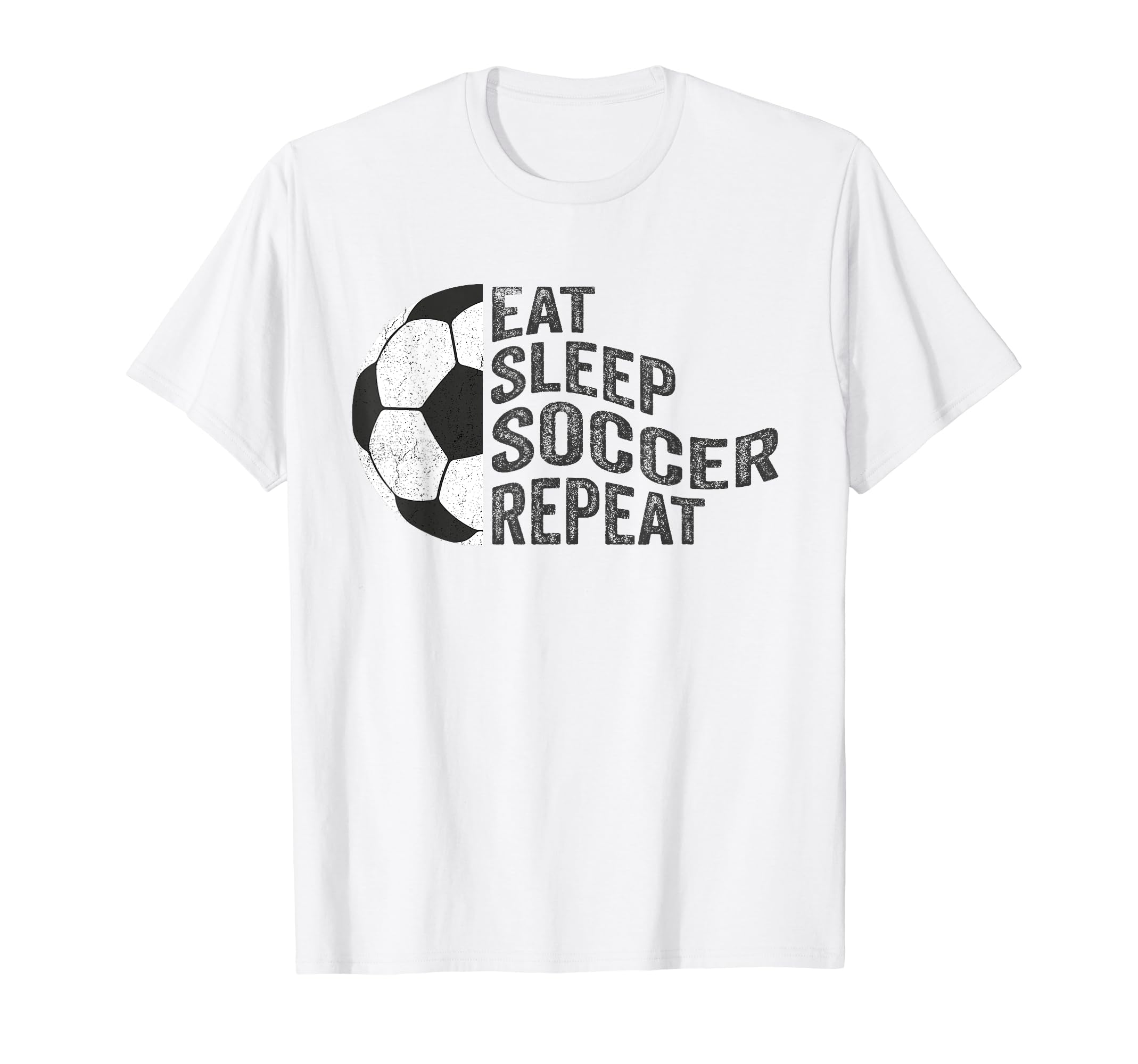 Eat Sleep Soccer Repeat Adults T-Shirt - Novelty Apparel for Adults