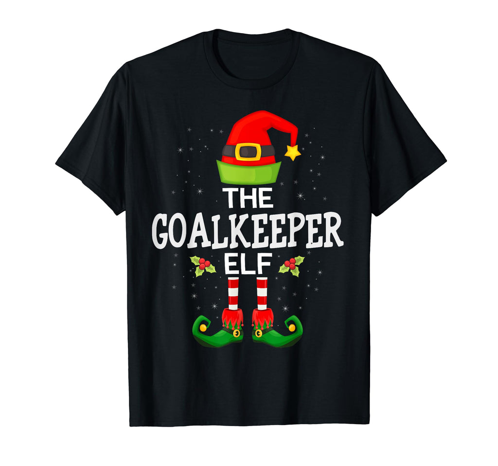 Goalkeeper Elf Family Matching Pajama T-Shirt - Custom Art Print for Adults
