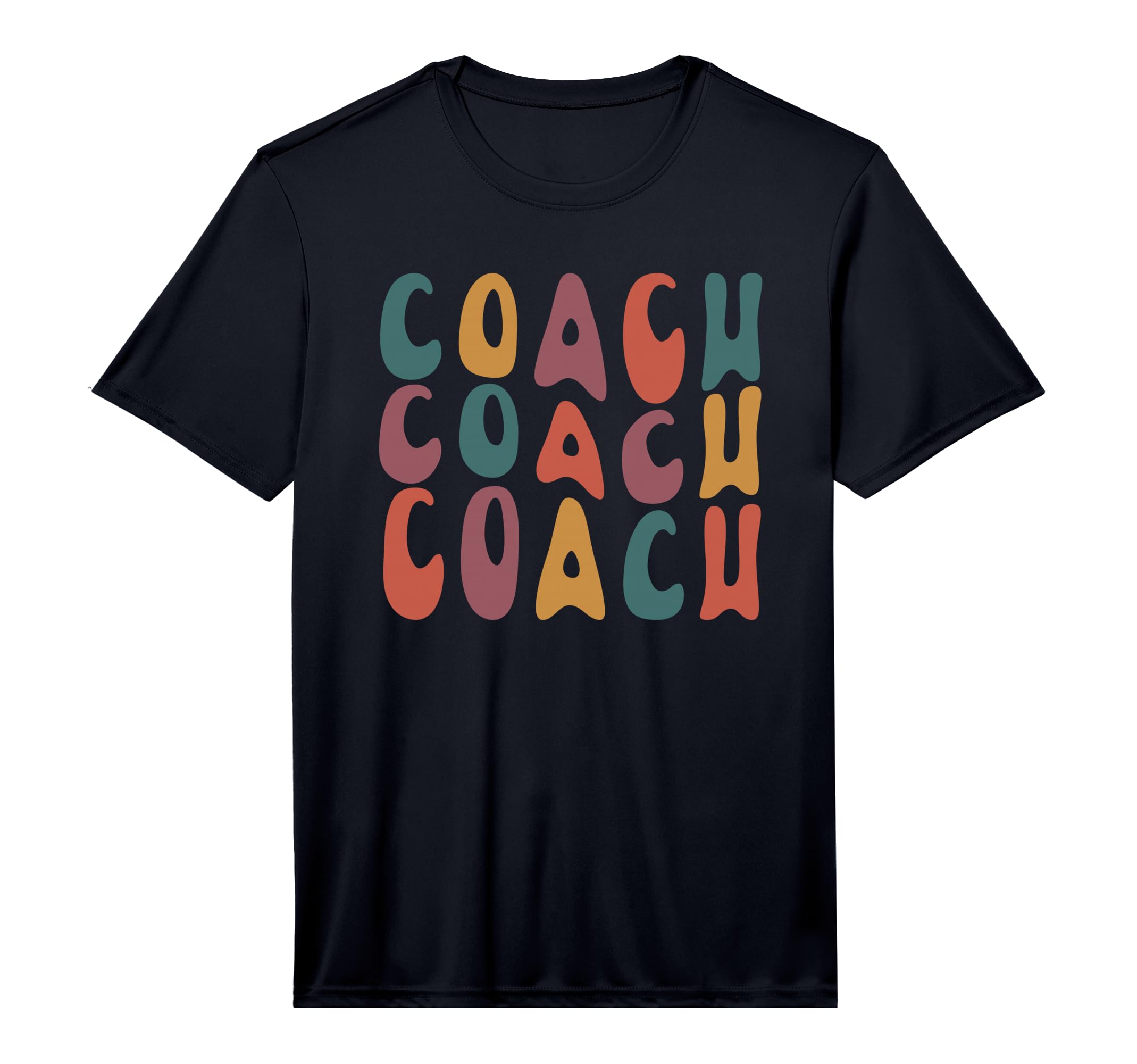 Mens Coach Groovy Colorful Coaching T-Shirt - Casual Everyday Wear Unisex