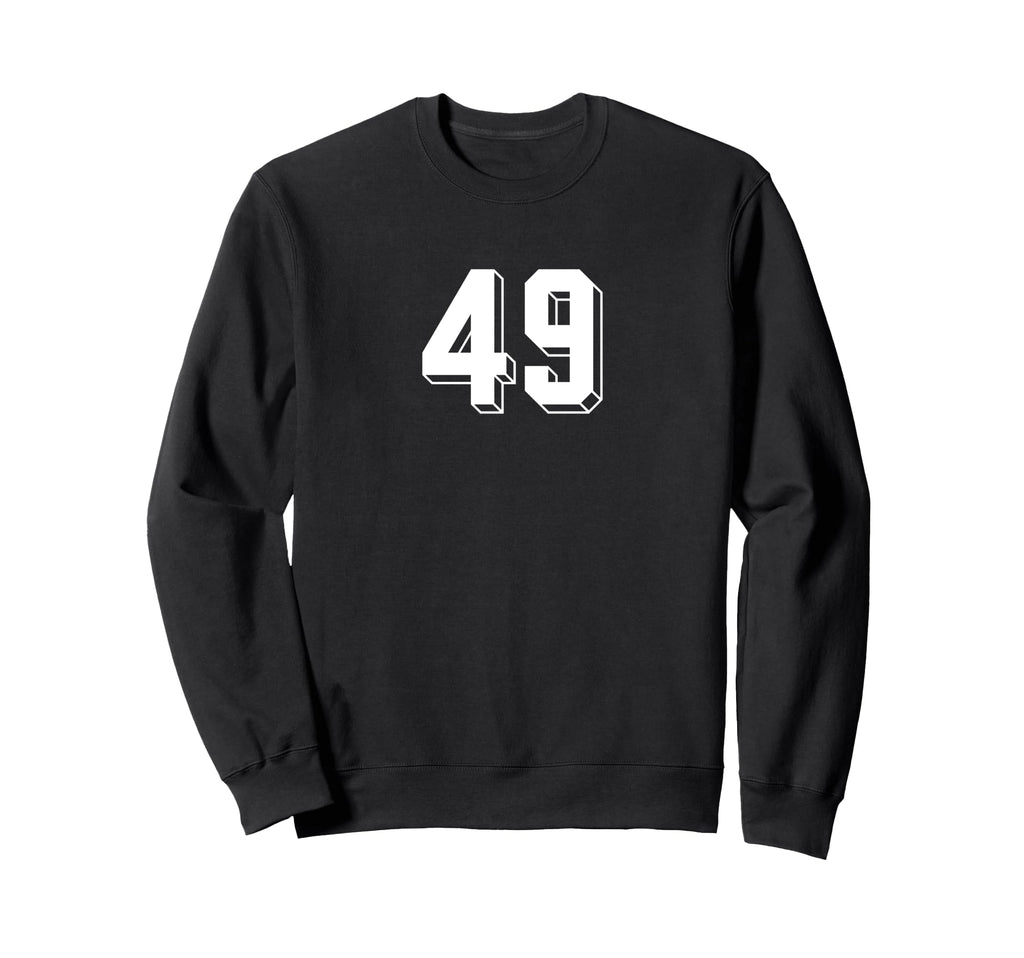 Number 49 80S 90S Soccer Team Jersey Sweatshirt - Novelty Apparel Unisex