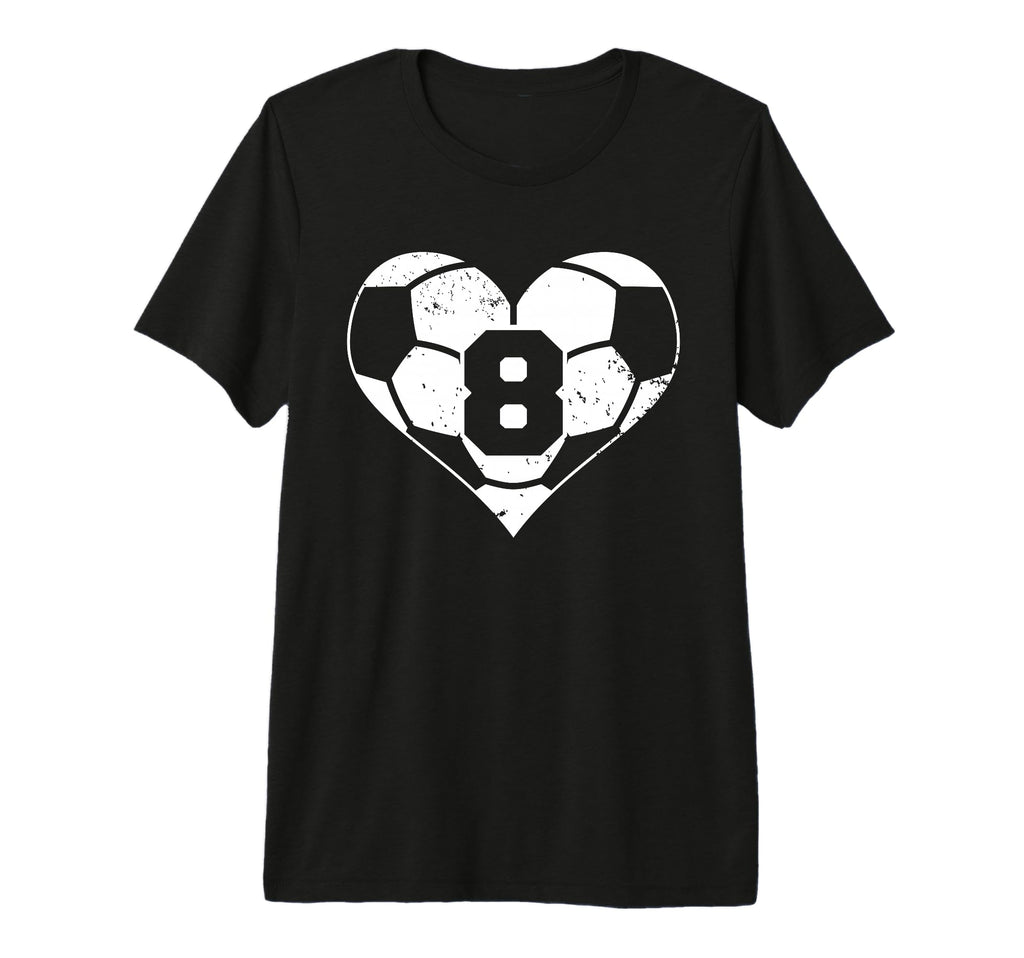 Soccer Number 8 Jersey Funny Soccer T-Shirt - Streetwear Style for Adults