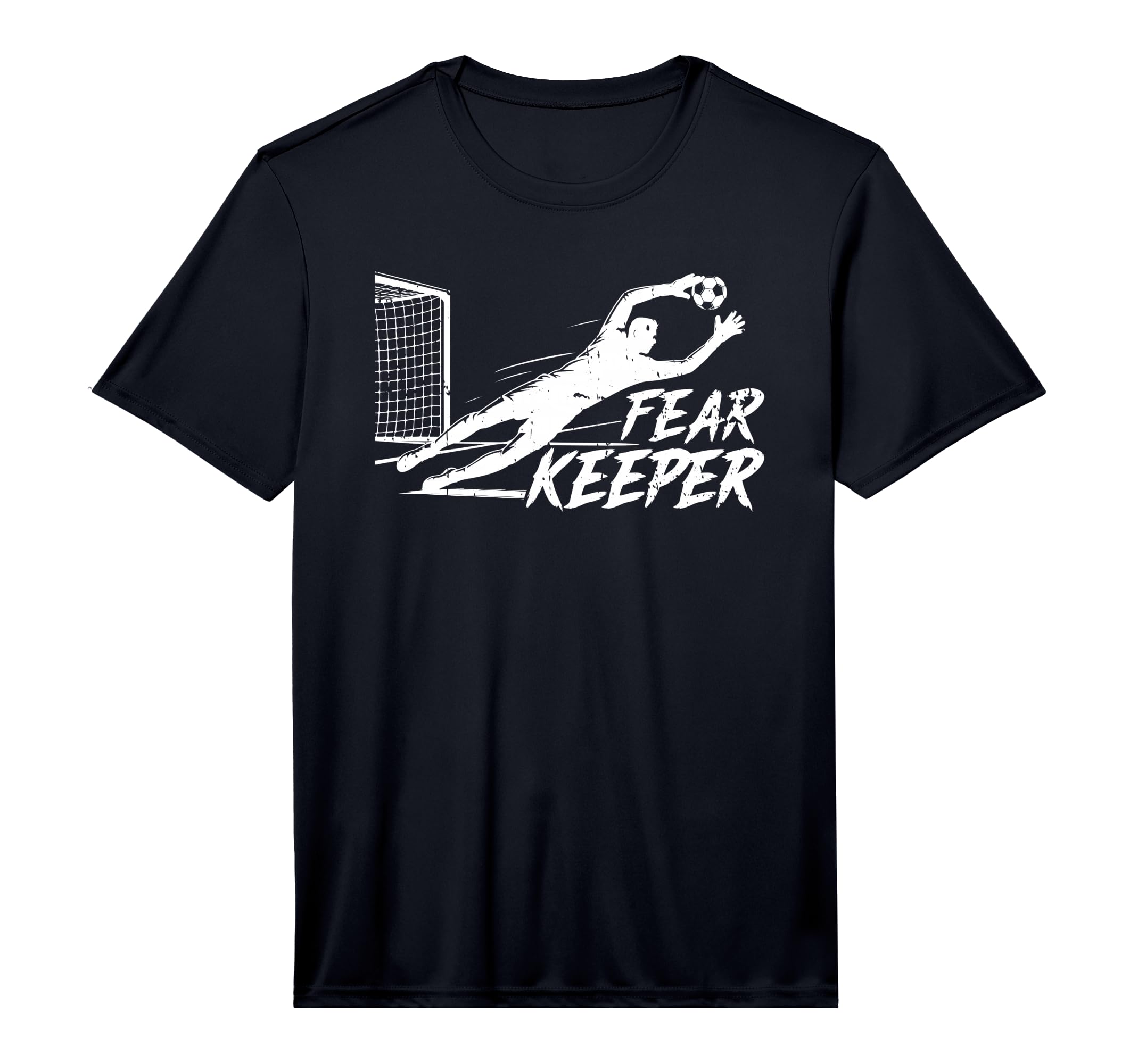 Mens Fear Keeper Soccer Goalie T-Shirt - Graphic Print for Adults