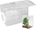 Jumping Spider Enclosure 5"x5"x7" or Tarantula Enclosure - Reptile Terrarium w/Sliding Magnetic Door - Great Reptile Tank & - Acrylic Aquarium Spider Box for Terrestrial or Arboreal Animals
