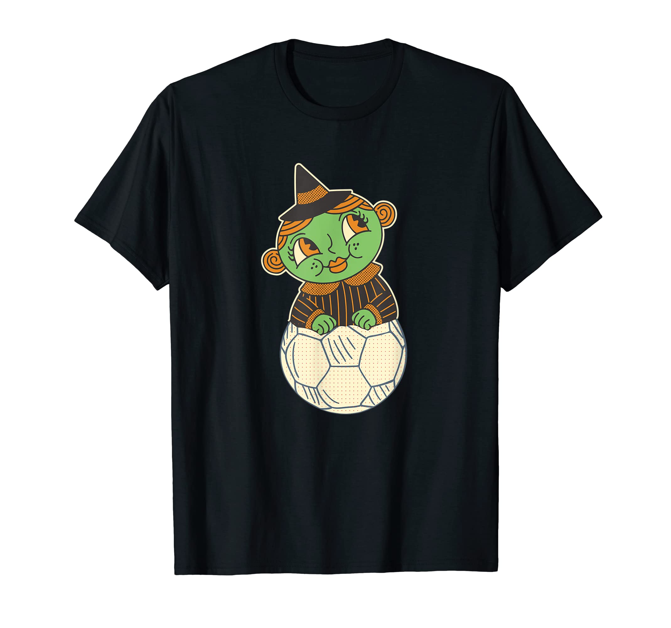 Halloween Witch Soccer T-Shirt - Fun Novelty Design Men Women