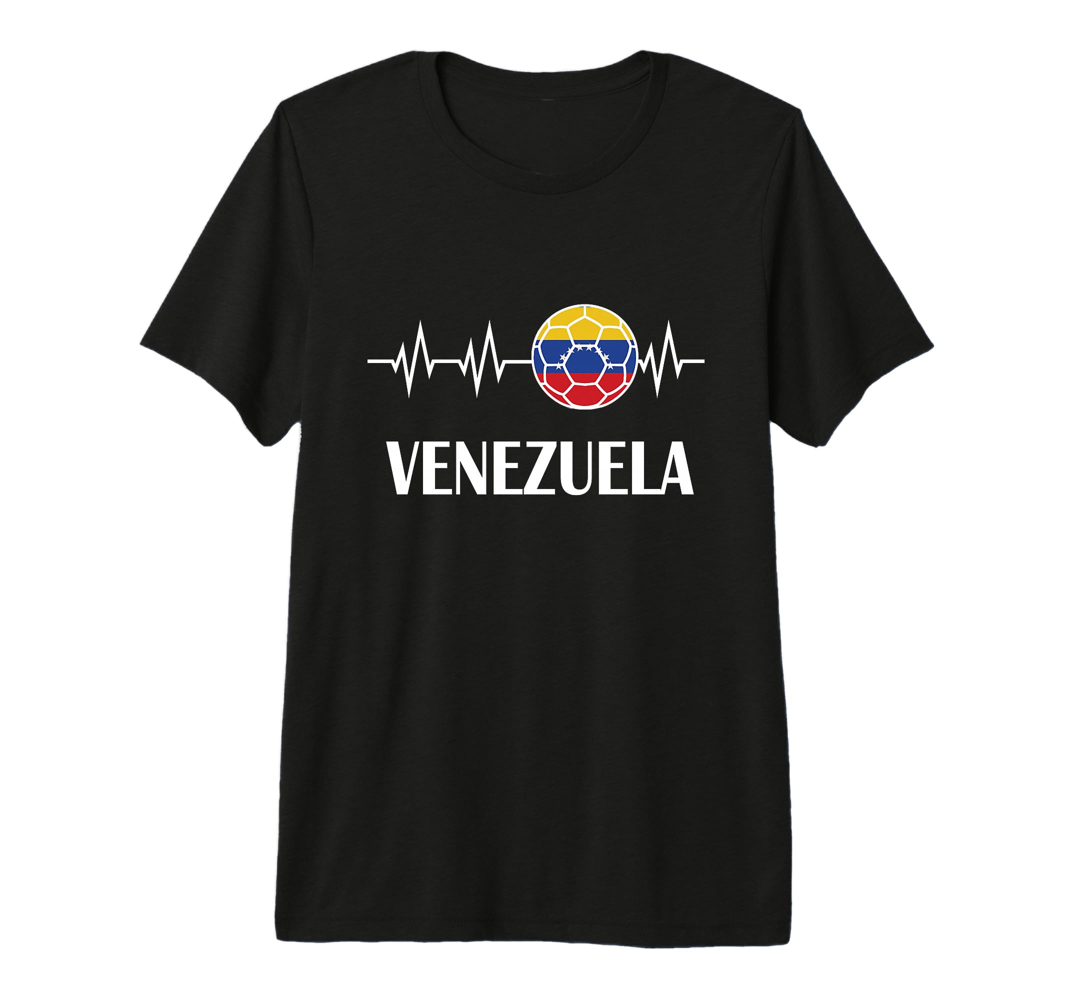 Soccer Heartbeat I Love Venezuela T-Shirt - Novelty Apparel Men Women