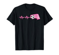 Heartbeat Football Soccer Goalie T-Shirt - Aesthetic Graphic for Adults