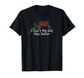 Flowers Red I Cant My Son Has Soccer T-Shirt - Trendy Graphic Unisex