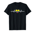 Ecuador Flag Heartbeat Ecuadorian T-Shirt - Streetwear Style Men Women