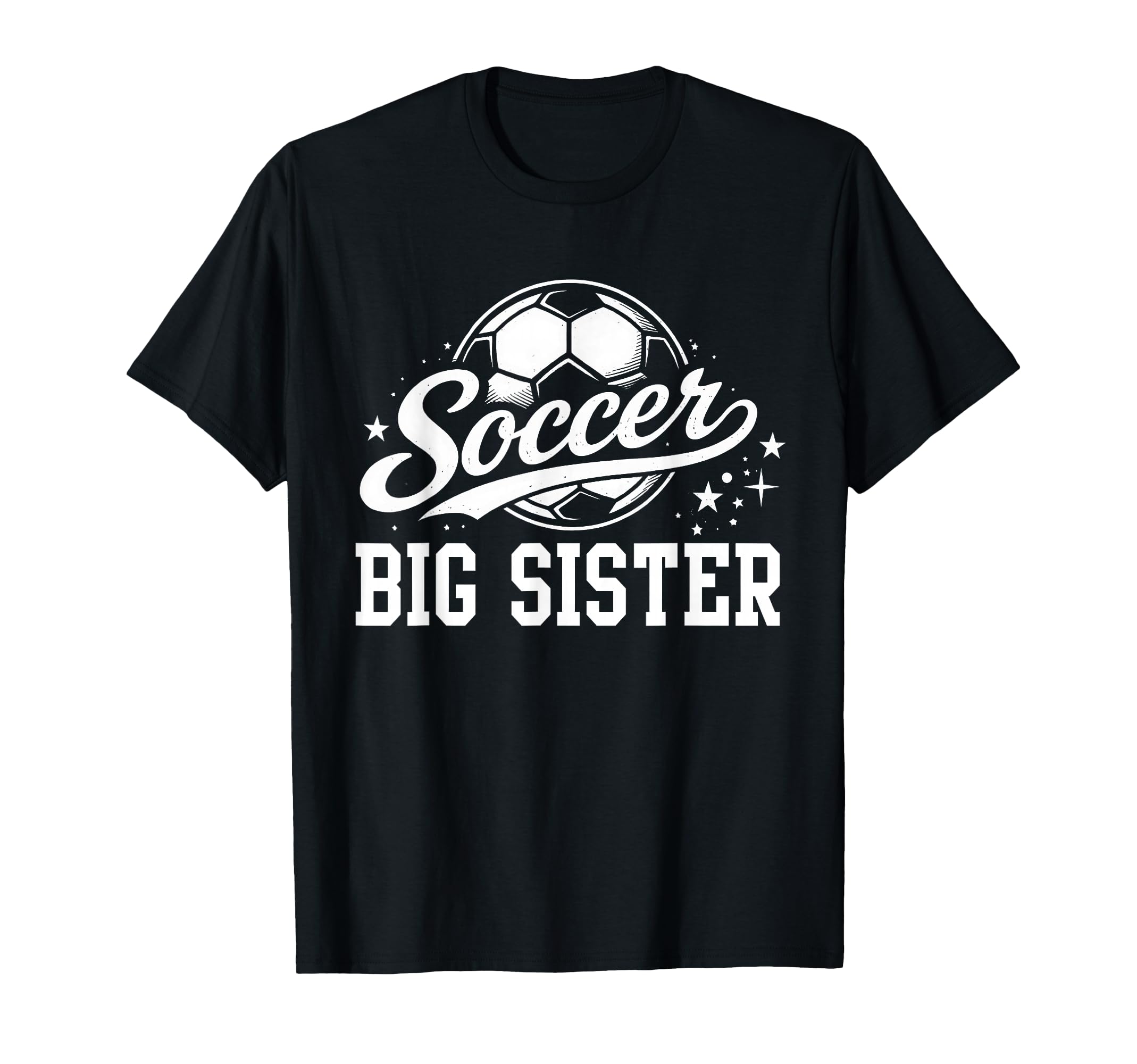 Soccer Big Sister Soccer Ball T-Shirt - Custom Art Print for Adults