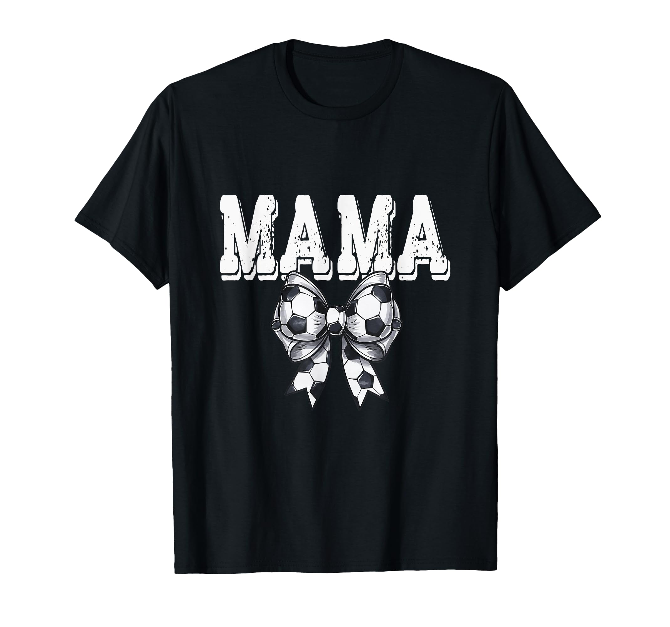 Coquette Soccer Bow Mama Sister Grandma T-Shirt - Graphic Print Unisex