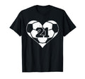 Soccer Number 21 Jersey Funny Soccer T-Shirt - Streetwear Style for Adults