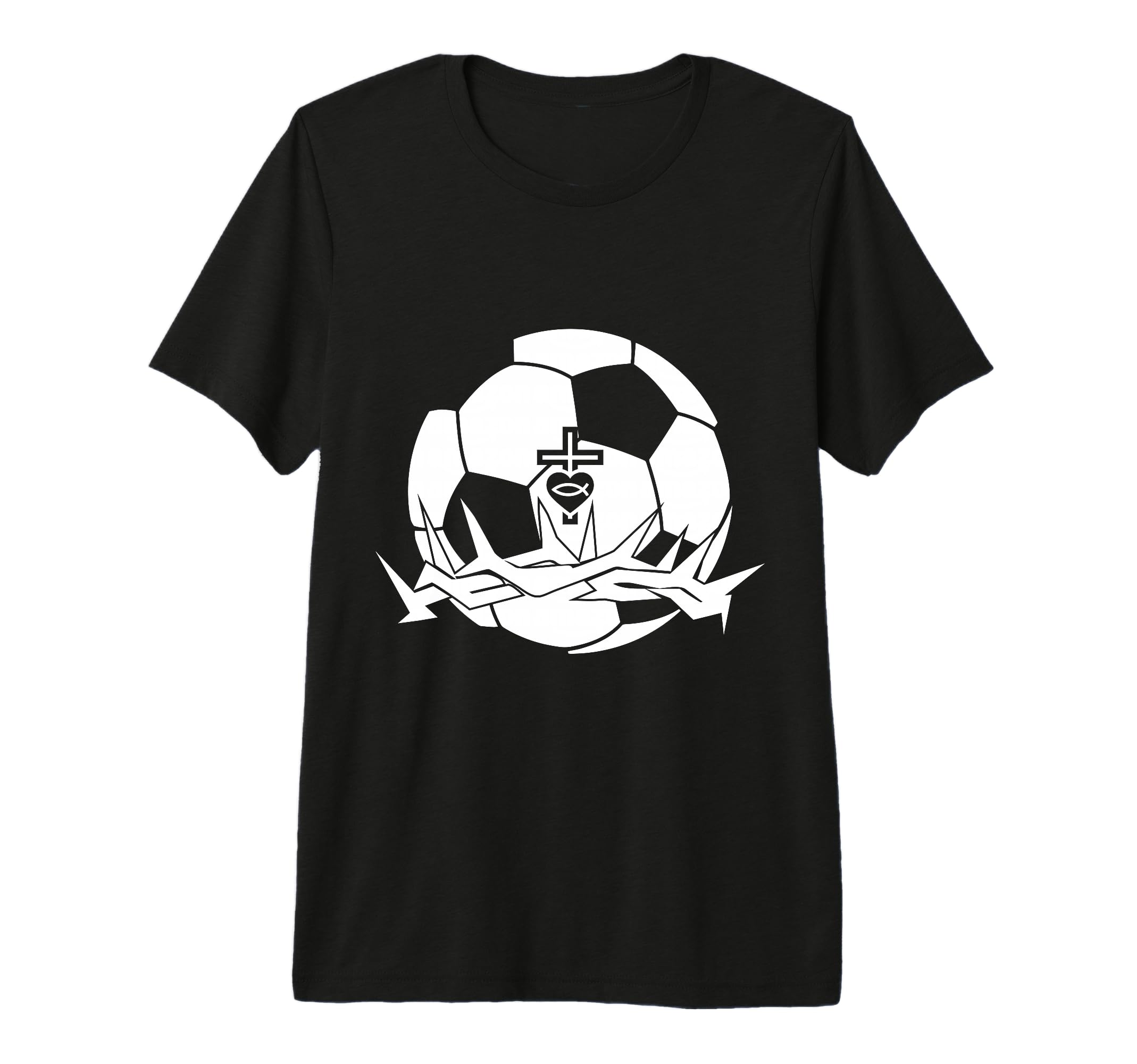 Religious Jesus Soccer Christ God T-Shirt - Custom Art Print for Adults