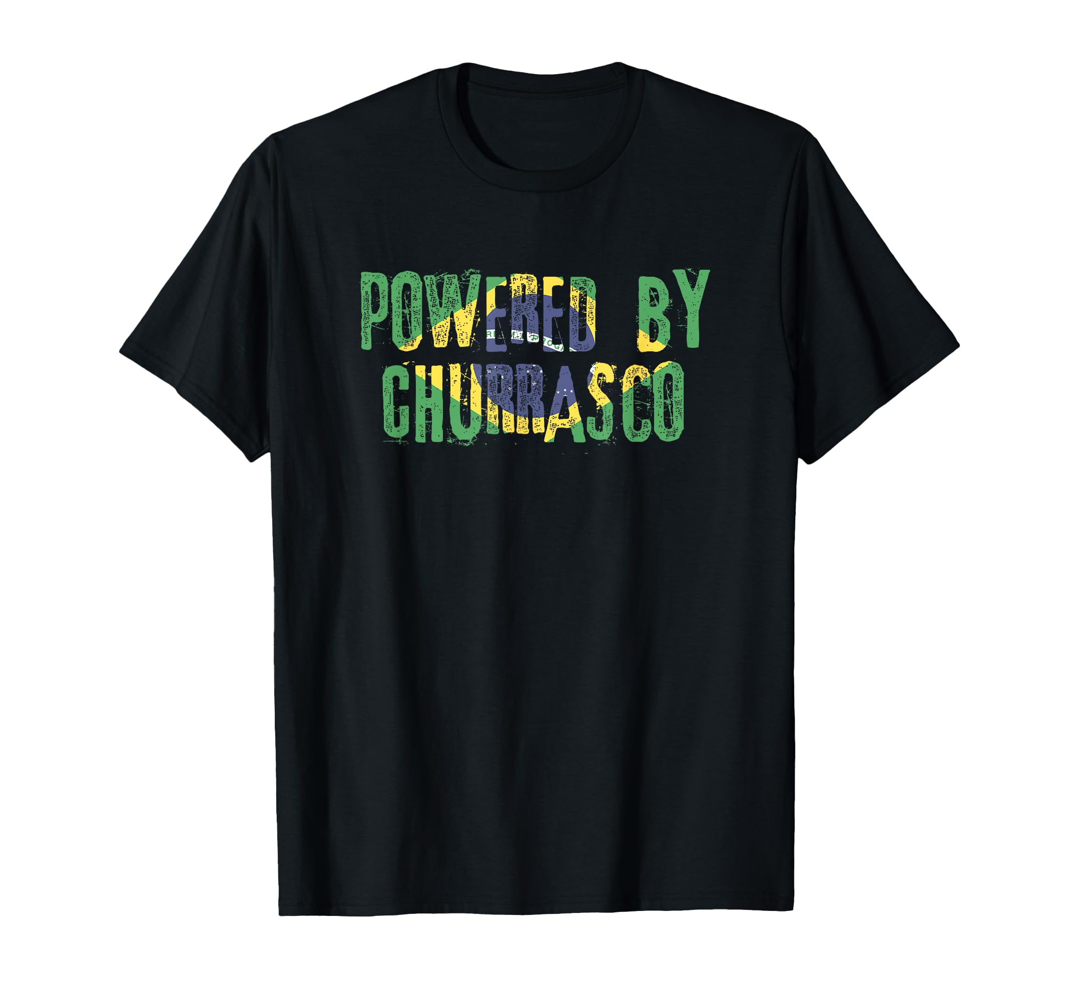 Powered Churrasco Brazil Brazilian T-Shirt - Casual Everyday Wear Unisex