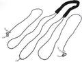 QWORK Adjustable Horse Training and Lunging Aid with Rear Fleece Cover, Navy/Red, Encourages Proper Head Carriage and Comfortable Stretching, Durable Braided Nylon Rope with Metal Clips,