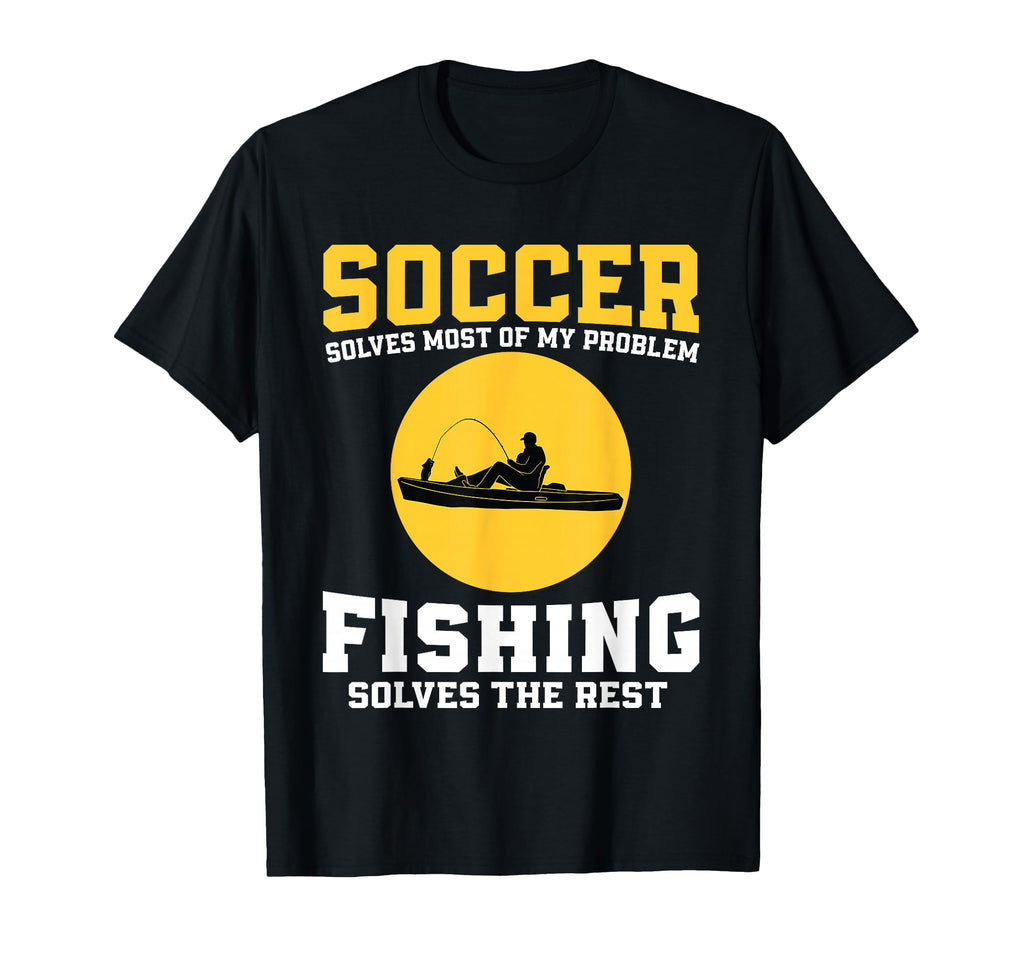 Funny Soccer And Fishing Soccer Player T-Shirt - Novelty Apparel Men Women
