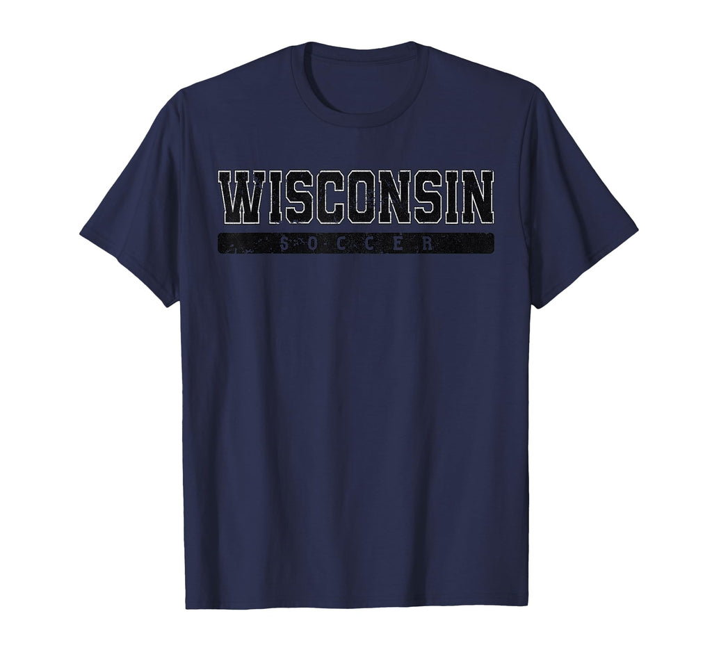 Wisconsin Soccer Tees Tanks Tops Sweatshirt - Graphic Print for Adults