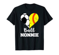 Ball Nonnie Heart Funny Soccer Softball T-Shirt - Graphic Print for Adults