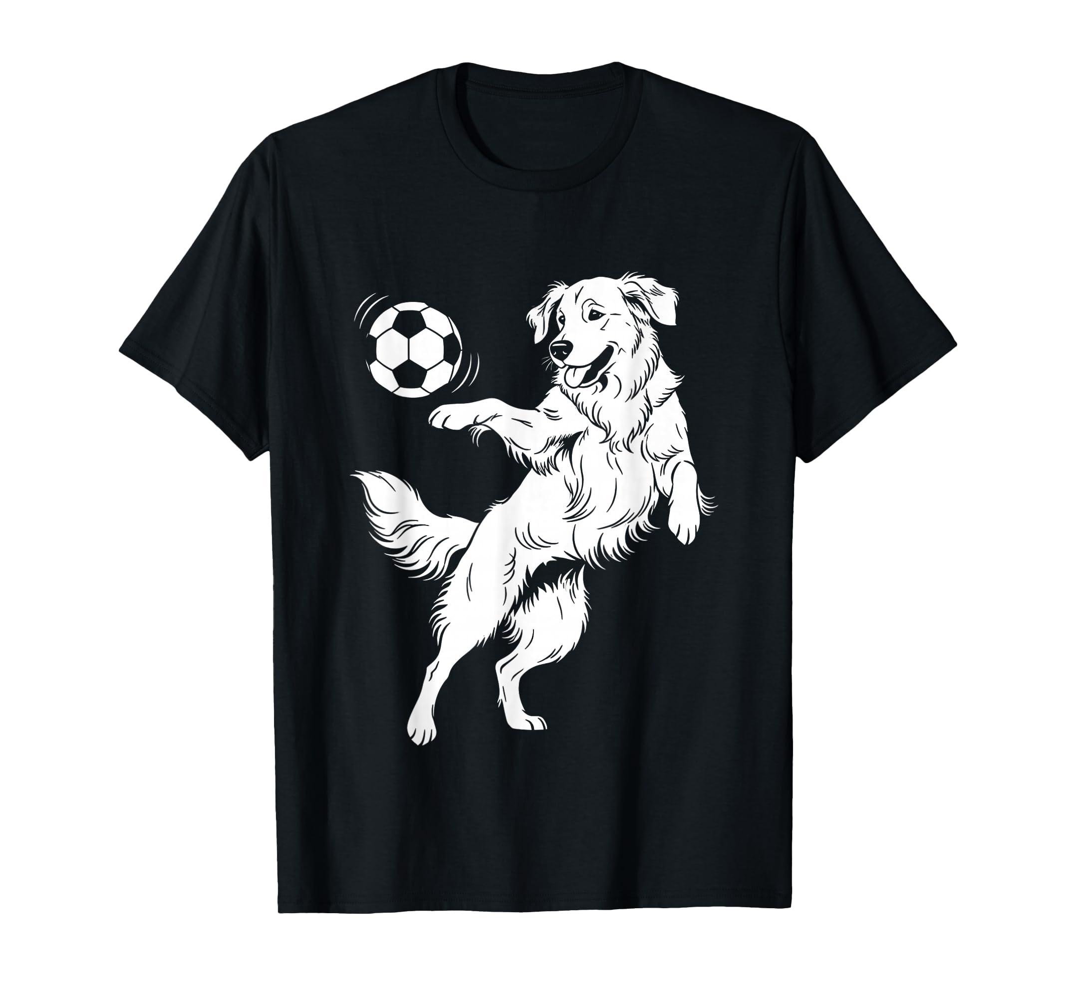 Happy Dog Playing Soccer Funny Sports T-Shirt - Aesthetic Graphic Unisex