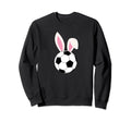 Funny Easter Bunny Soccer Ball Sweatshirt - Casual Everyday Wear Unisex
