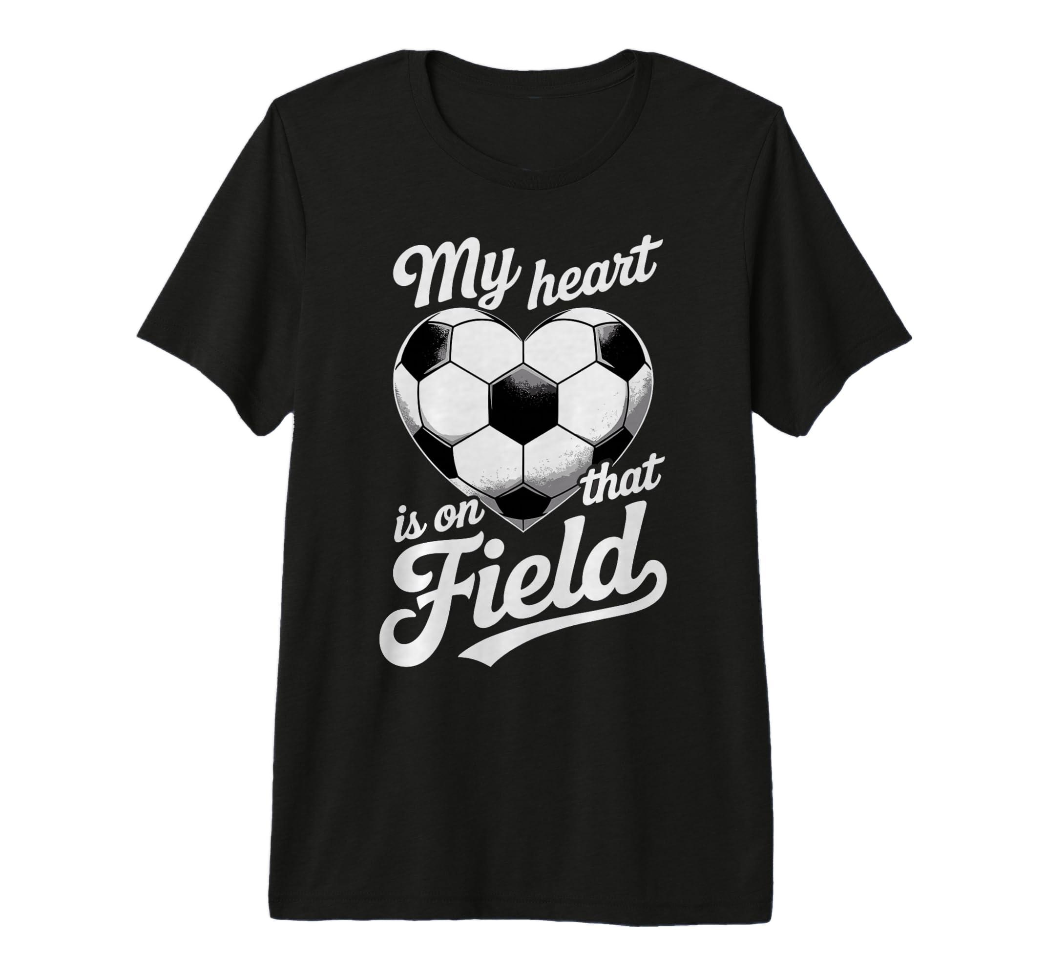 My Heart Is That Field Soccer Player Fan T-Shirt - Minimalist Print Unisex