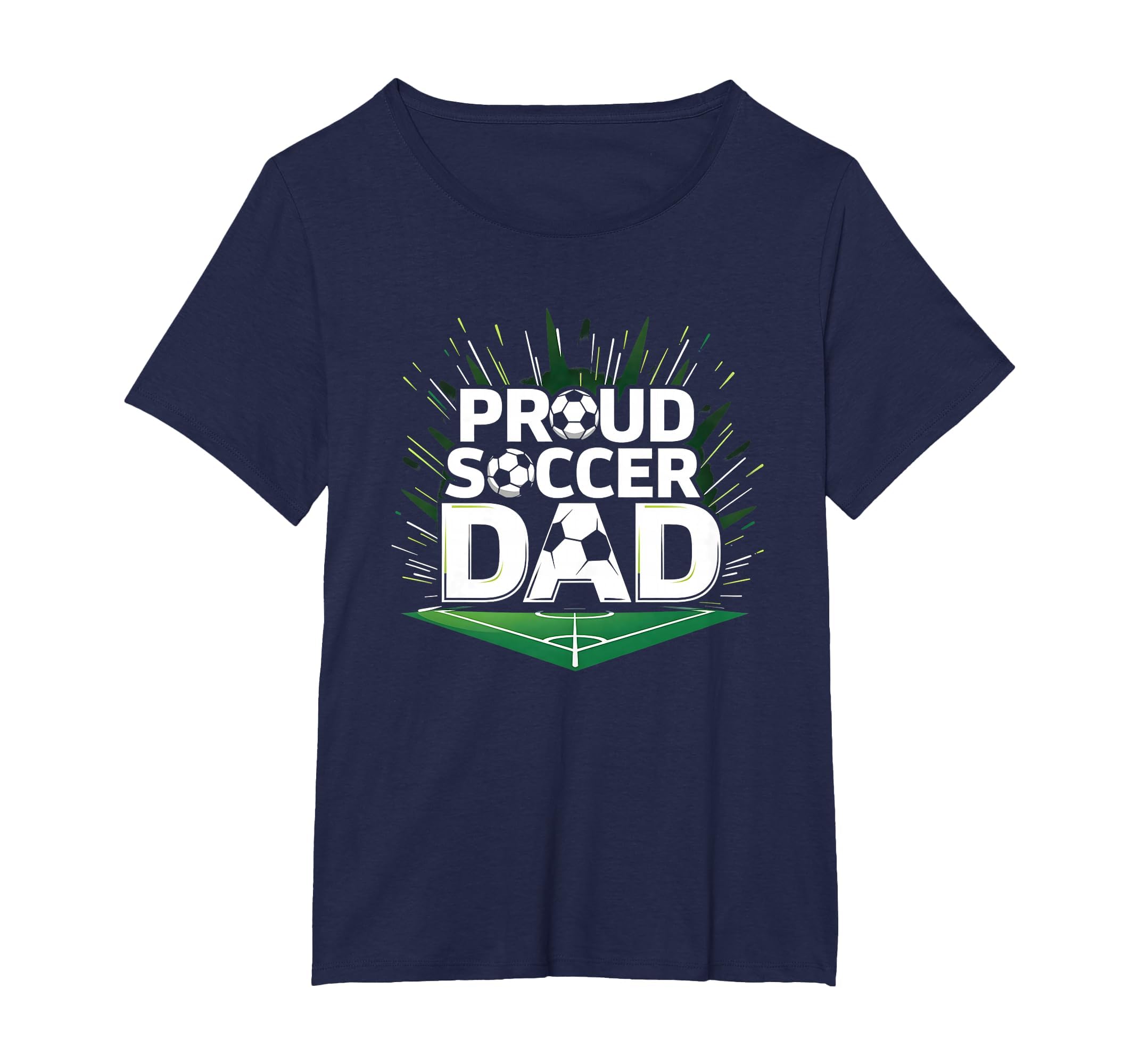 Proud Soccer Dad Cheering T-Shirt - Casual Everyday Wear Men Women