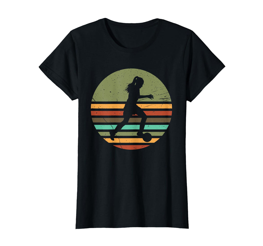 Soccer Football Sunset 70S Soccer T-Shirt - Fun Novelty Design for Adults