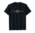 Soccer Heartbeat Minimalist Football T-Shirt - Graphic Print for Adults