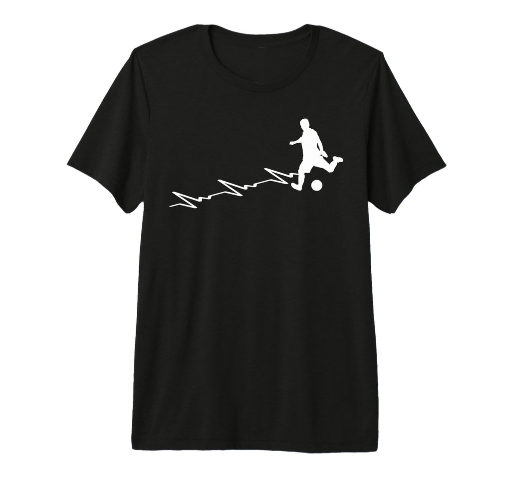 Soccer Heartbeat Funny Soccer Lover T-Shirt - Novelty Apparel Men Women