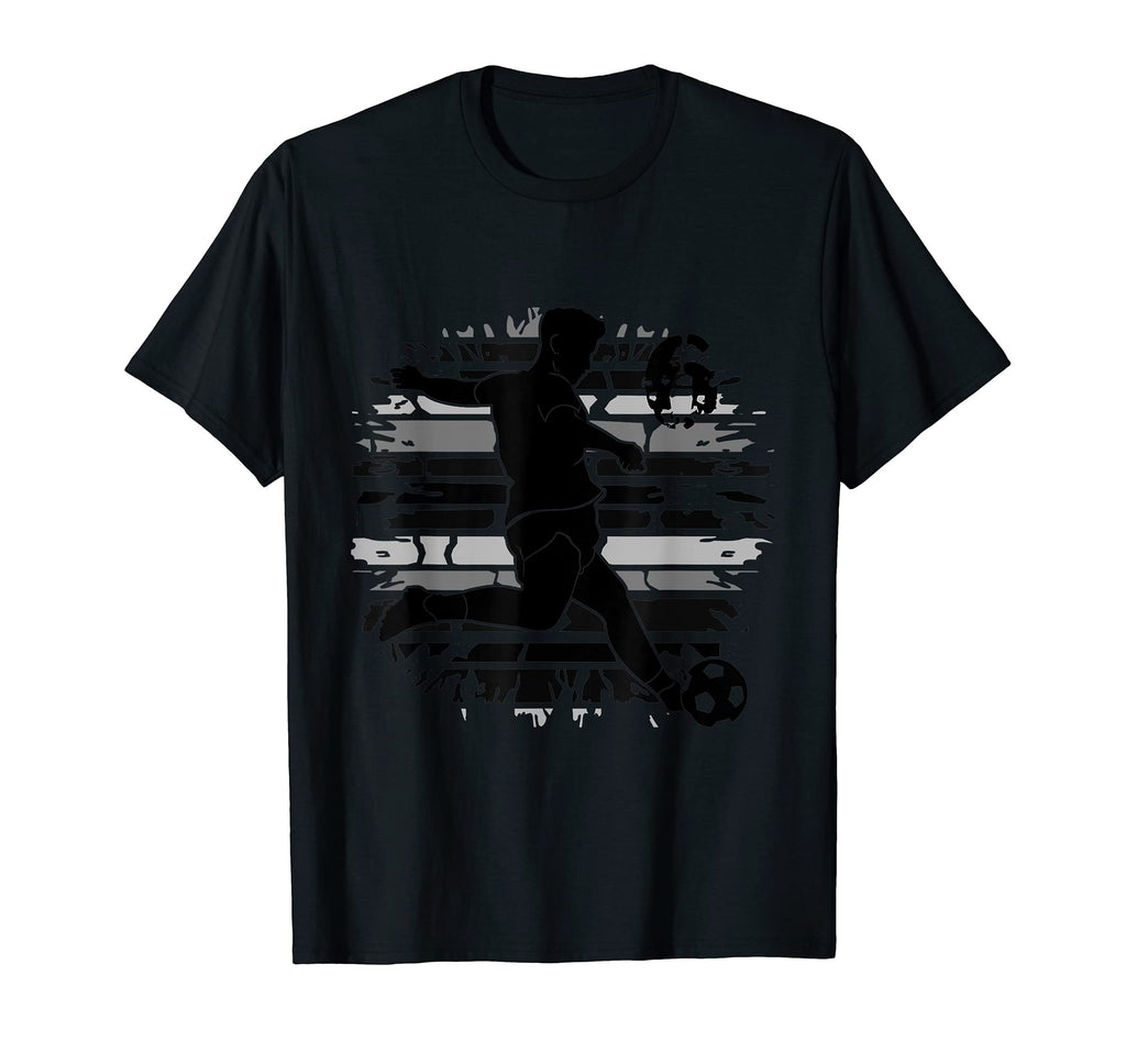 Grunge Soccer Number Six T-Shirt - Unique Graphic Men Women