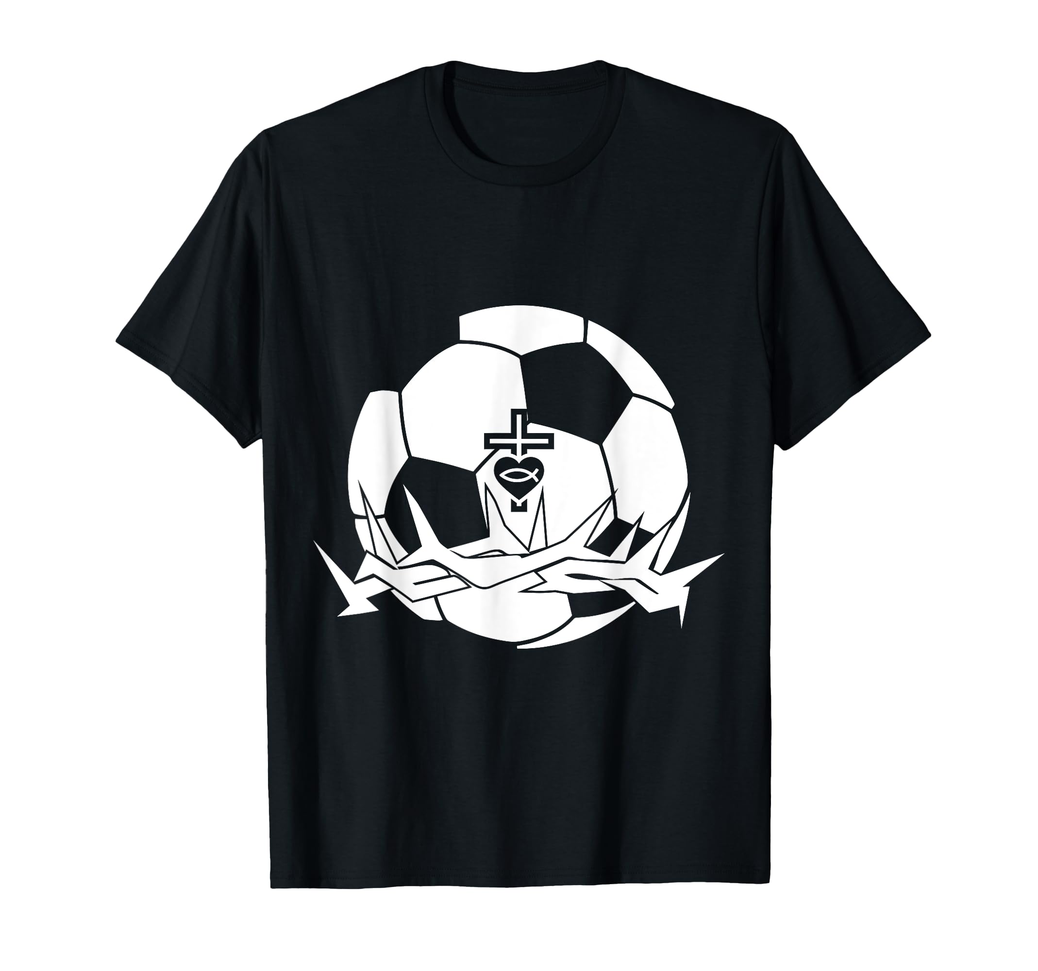 Religious Jesus Soccer Christ God Soccer T-Shirt - Aesthetic Graphic Unisex