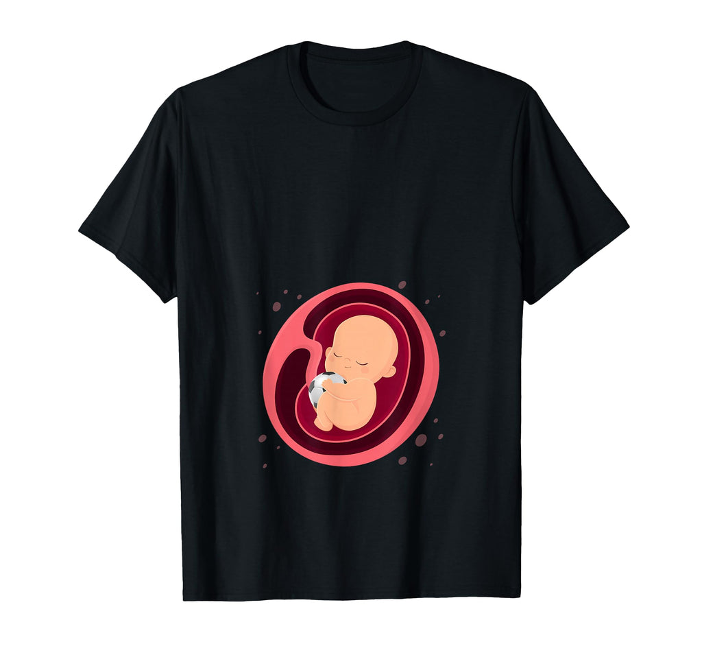 Pregnancy Announcement Soccer Players T-Shirt - Unique Graphic for Adults