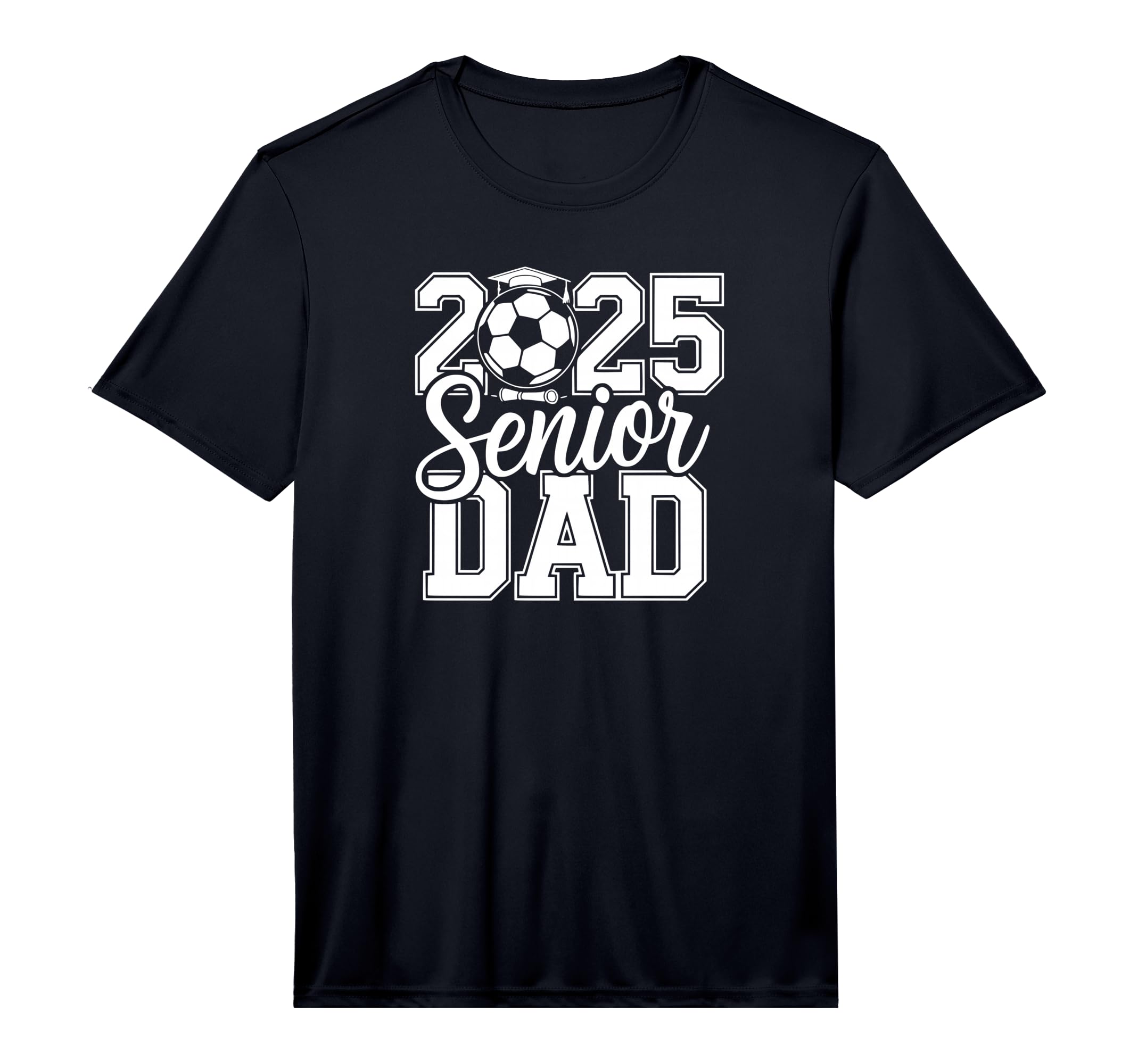 Mens Senior Soccer Dad 2025 Team T-Shirt - Fun Novelty Design Men Women