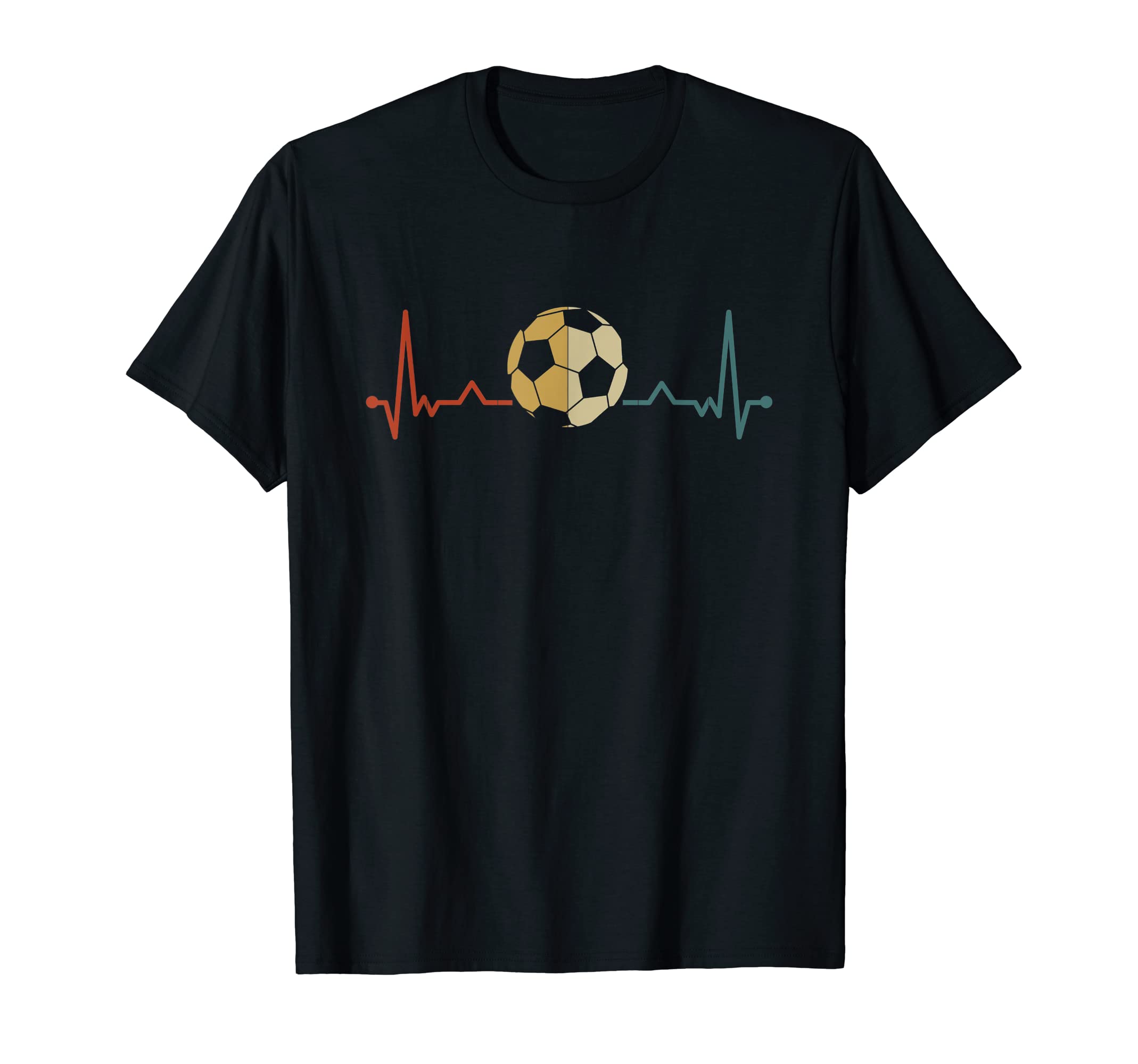 Soccer Heartbeat Soccer Player T-Shirt - Graphic Print for Adults