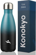 Insulated Water Bottles,12 oz Double Wall Stainless Steel Vacumm Metal Flask for Sports Travel,Indigo Black