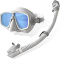 WATERTIME Snorkeling Gear for Adults, Dry Top Snorkel Set with Anti-Fog Panoramic Diving Mask & Waterproof Design, Adult Snorkel Mask for Snorkeling and Scuba Diving