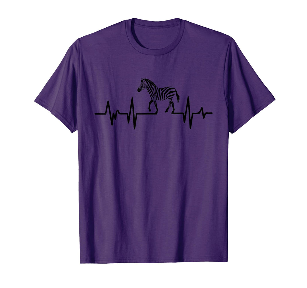 Zebra Heartbeat T-Shirt - Fun Novelty Design Unisex