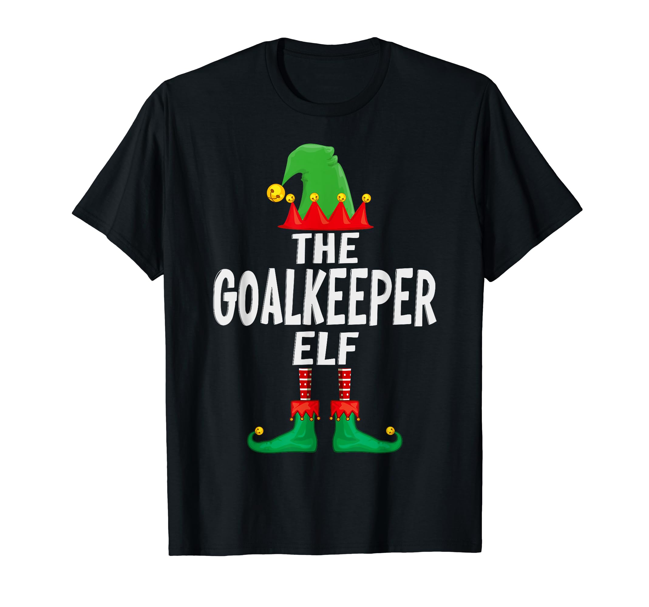 Goalkeeper Elf Matching Family T-Shirt - Minimalist Print Unisex
