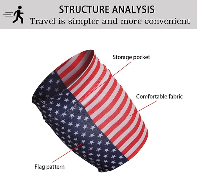 Running Phone Armband for Men Women,Universal Arm Bands for Phones Below 7.5 Inches,Waterproof Cell Phone Armband for Hiking,Running,Cycling,Climbing(Star Stripes S)