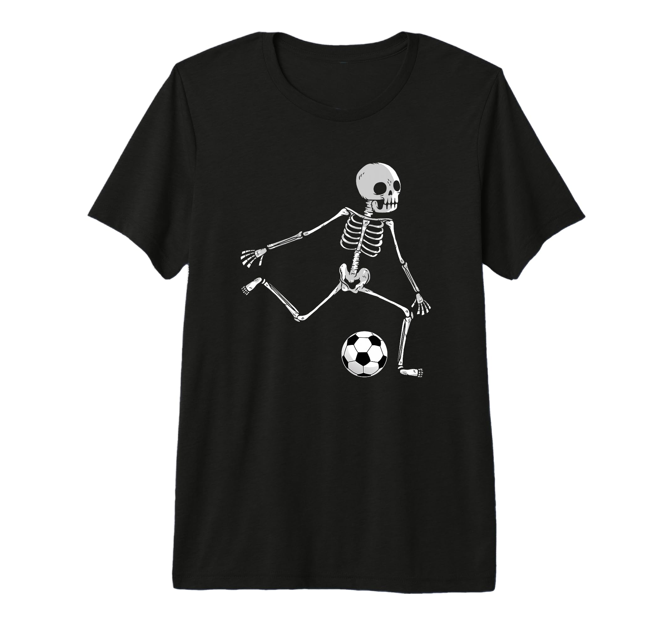 Skeleton Soccer Funny Halloween Party T-Shirt - Unique Graphic Unisex