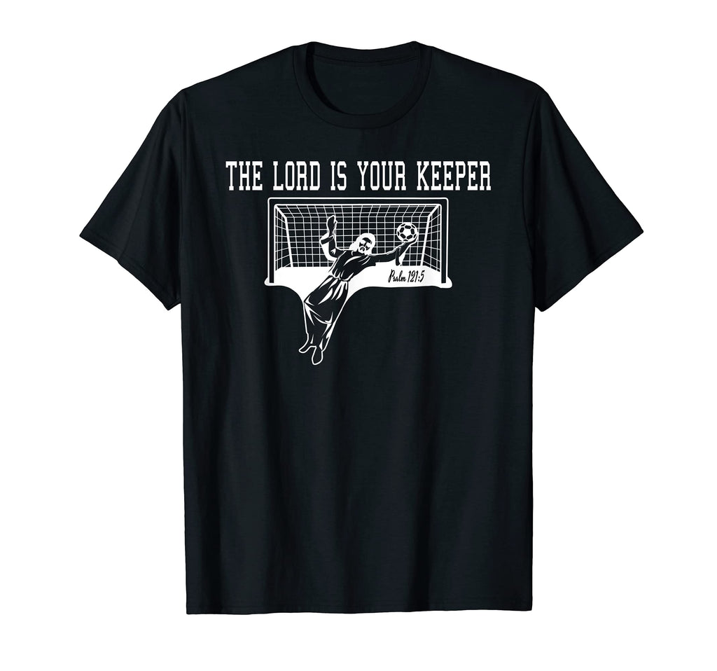 Jesus Goal Keeper Christian Soccer T-Shirt - Minimalist Print for Adults