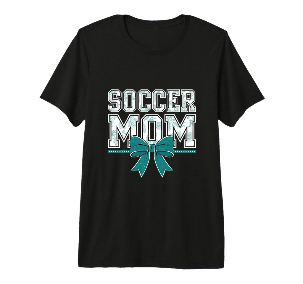 Soccer Mom Coquette Bow Mothers Day Tri T-Shirt - Custom Art Print Unisex