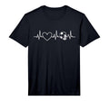 Soccer Heartbeat Football Dad Mom T-Shirt - Novelty Apparel Unisex