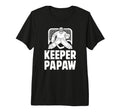 Mens Ice Hockey Keeper Papaw Ice T-Shirt - Custom Art Print for Adults